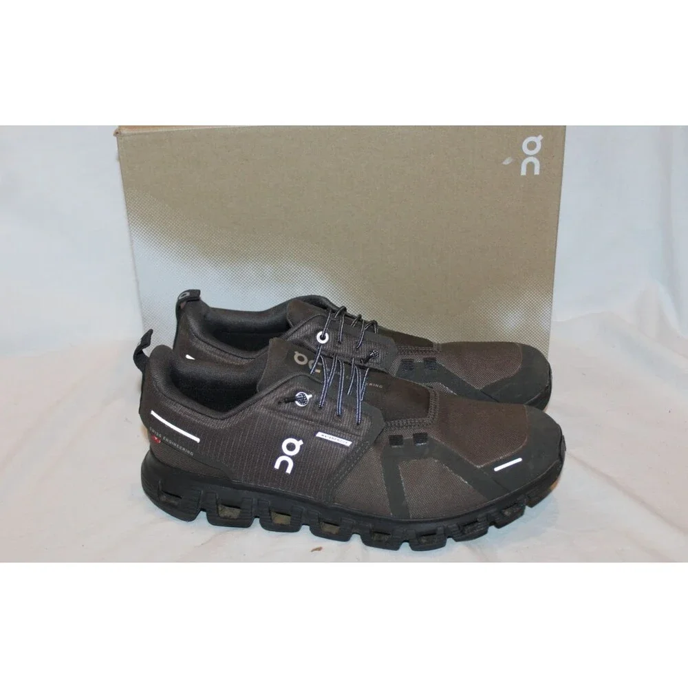 NIB ON CLOUD MEN'S CLOUD 6 WP RUNNING ATHLETIC SNEAKERS BLACK SZ 8